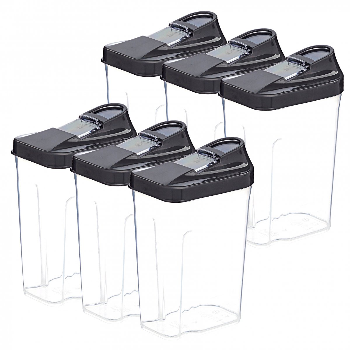 Bakliyat Kabı, Sürgülü, Gri,  6 Adet,  250 mL