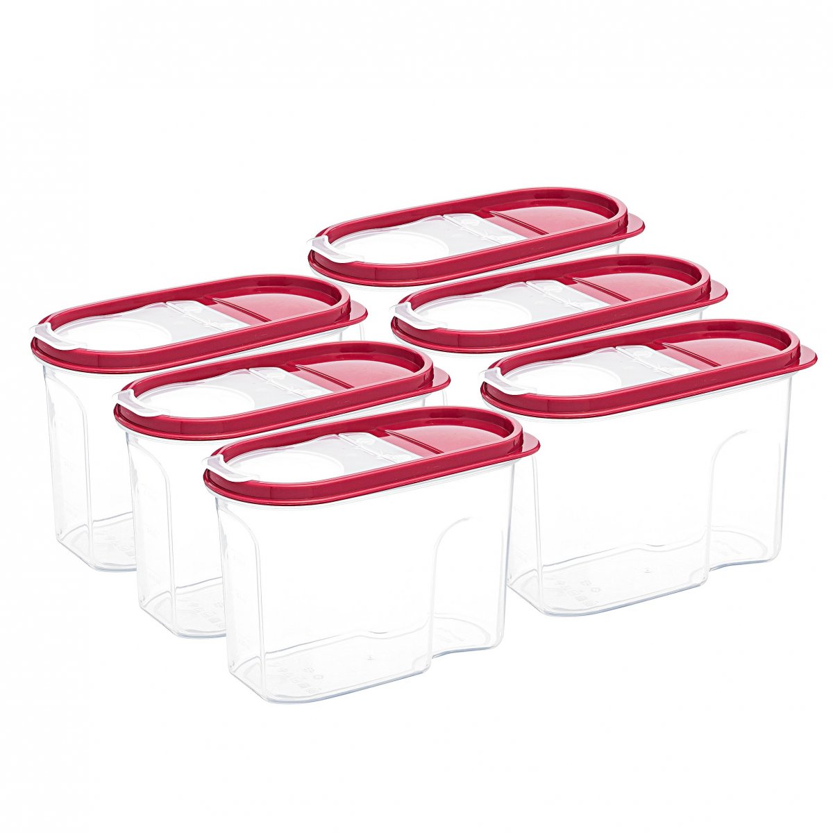 Erzak Kabı, 1,2 LT, Bordo 6'lı Set