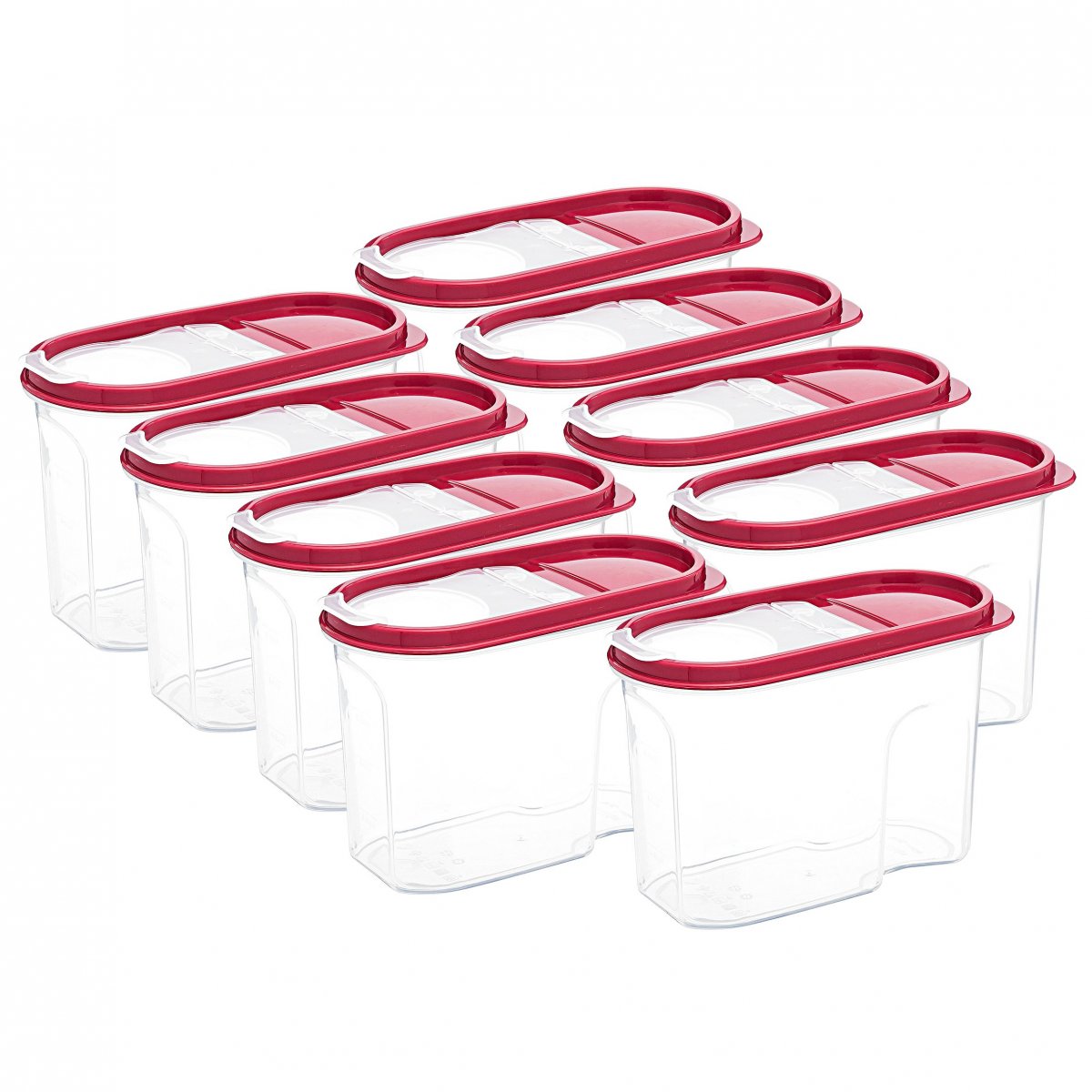 Erzak Kabı, 1,2 LT, Bordo 9'lu Set