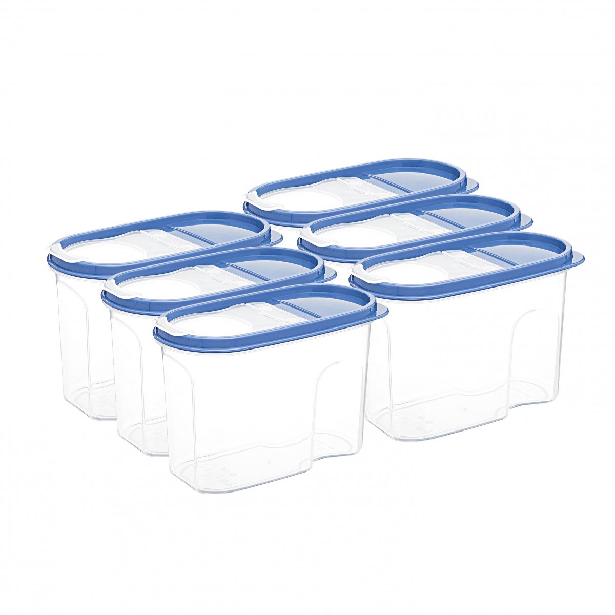 Erzak Kabı, 1,2 LT, Mavi 6'lı Set