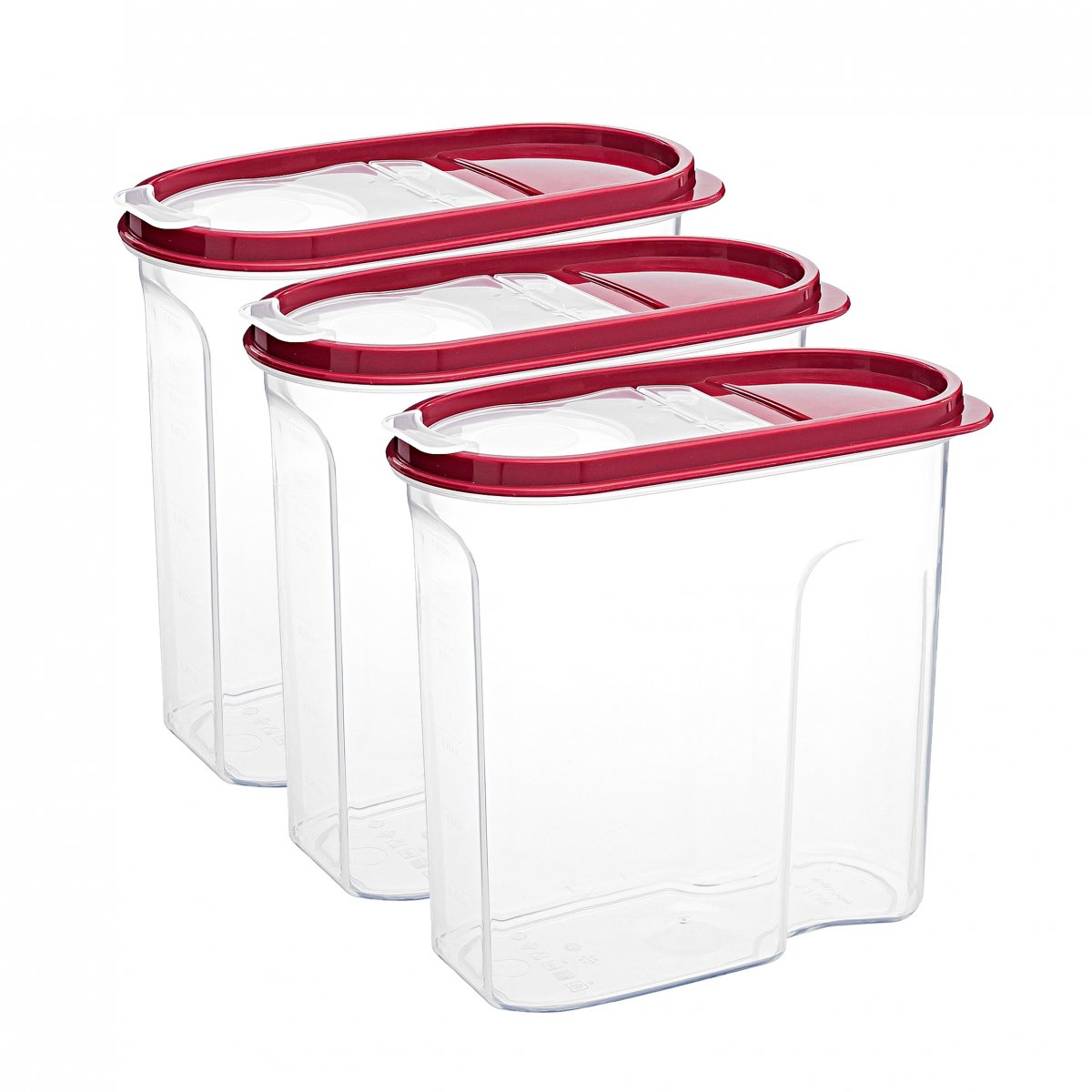 Erzak Kabı, 1,7 LT, Bordo 3'lü Set