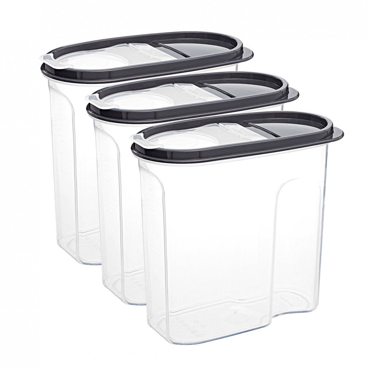 Erzak Kabı, 1,7 LT, Gri 3'lü Set