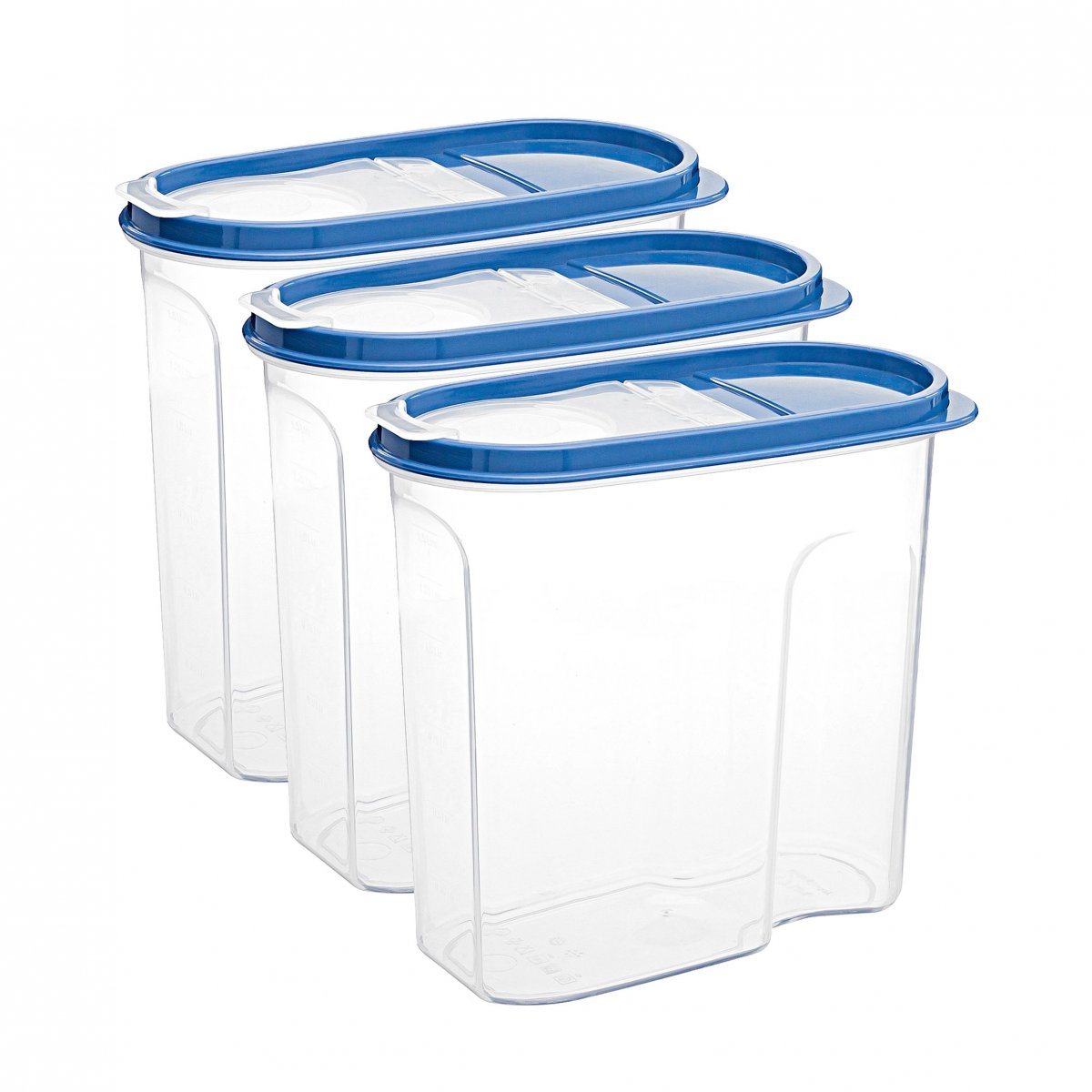 Erzak Kabı, 1,7 LT, Mavi 3'lü Set