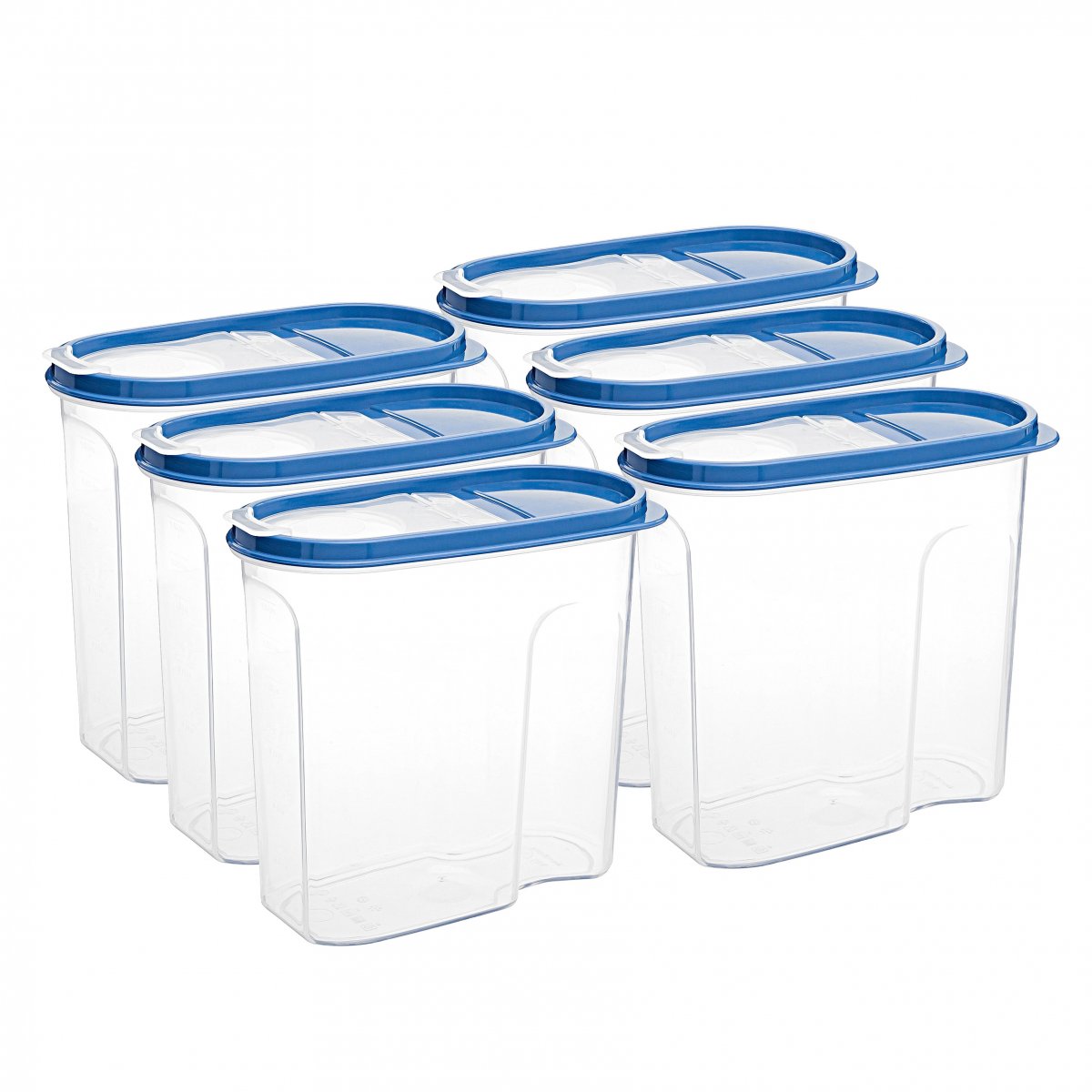 Erzak Kabı, 1,7 LT, Mavi 6'lı Set