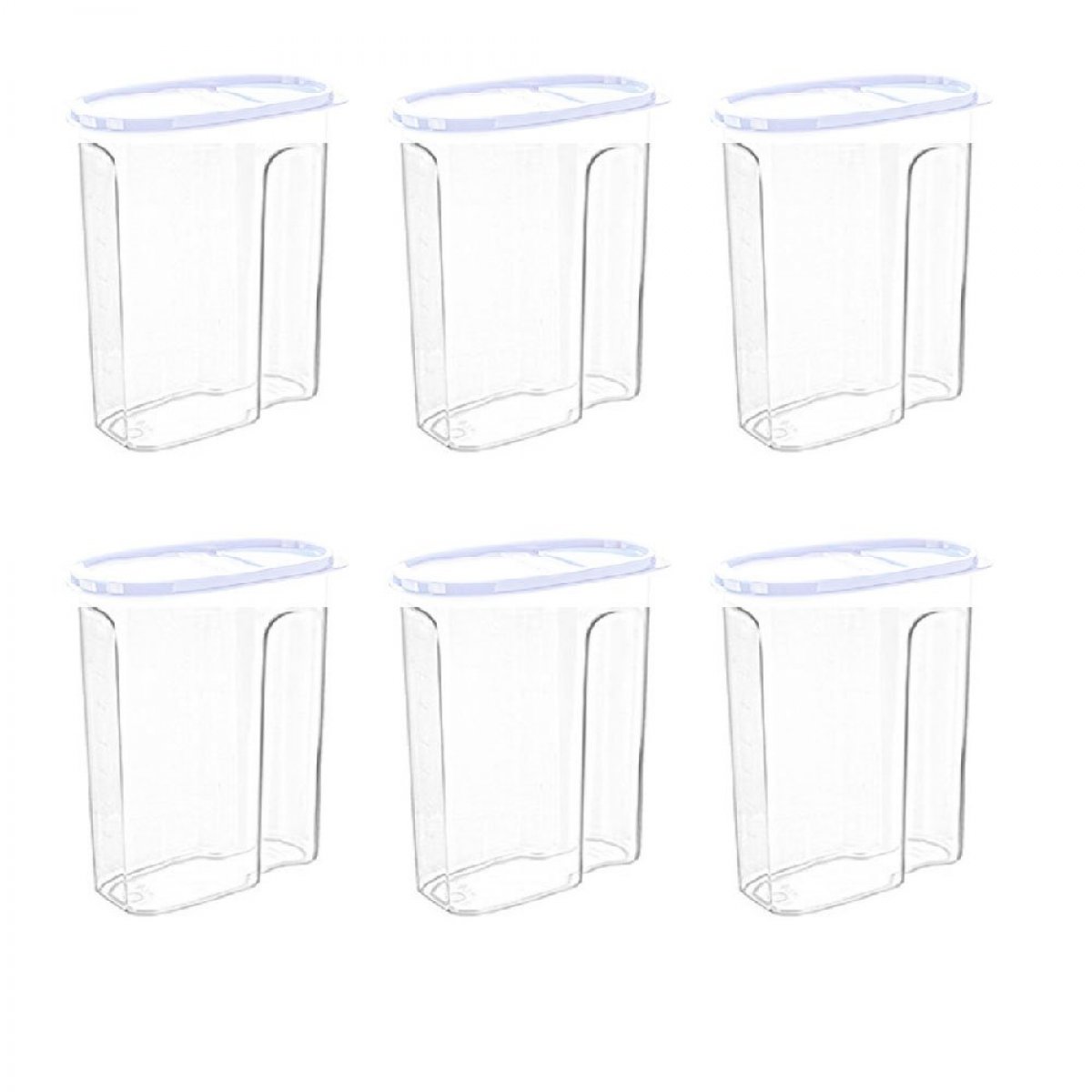 Erzak Kabı, 2,5 LT, Beyaz 6'lı Set