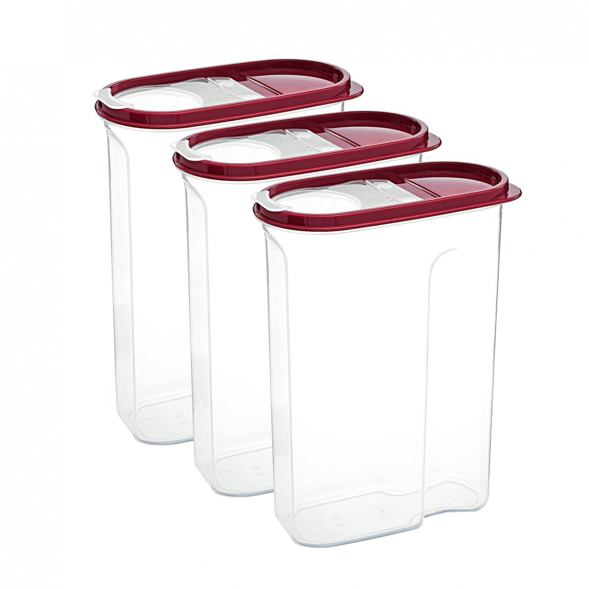 Erzak Kabı, 2,5 LT, Bordo 3'lü Set