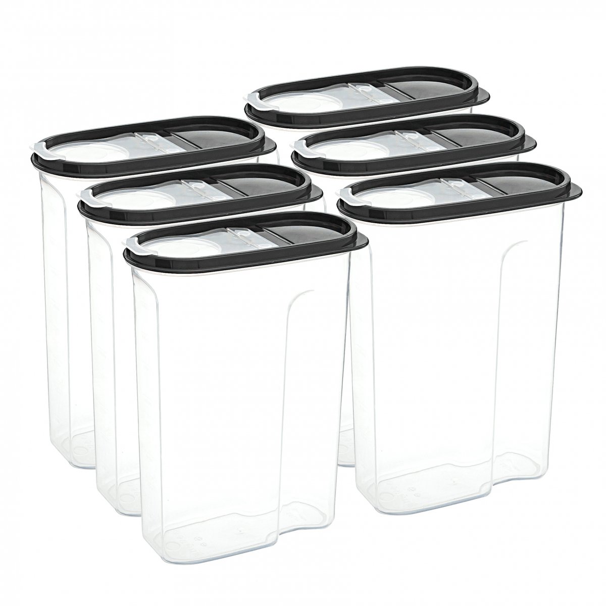 Erzak Kabı, 2,5 LT, Gri 6'lı Set