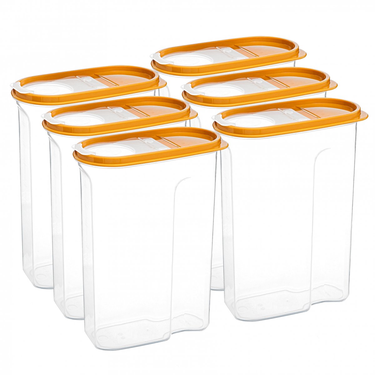 Erzak Kabı, 2,5 LT, Hardal 6'lı Set