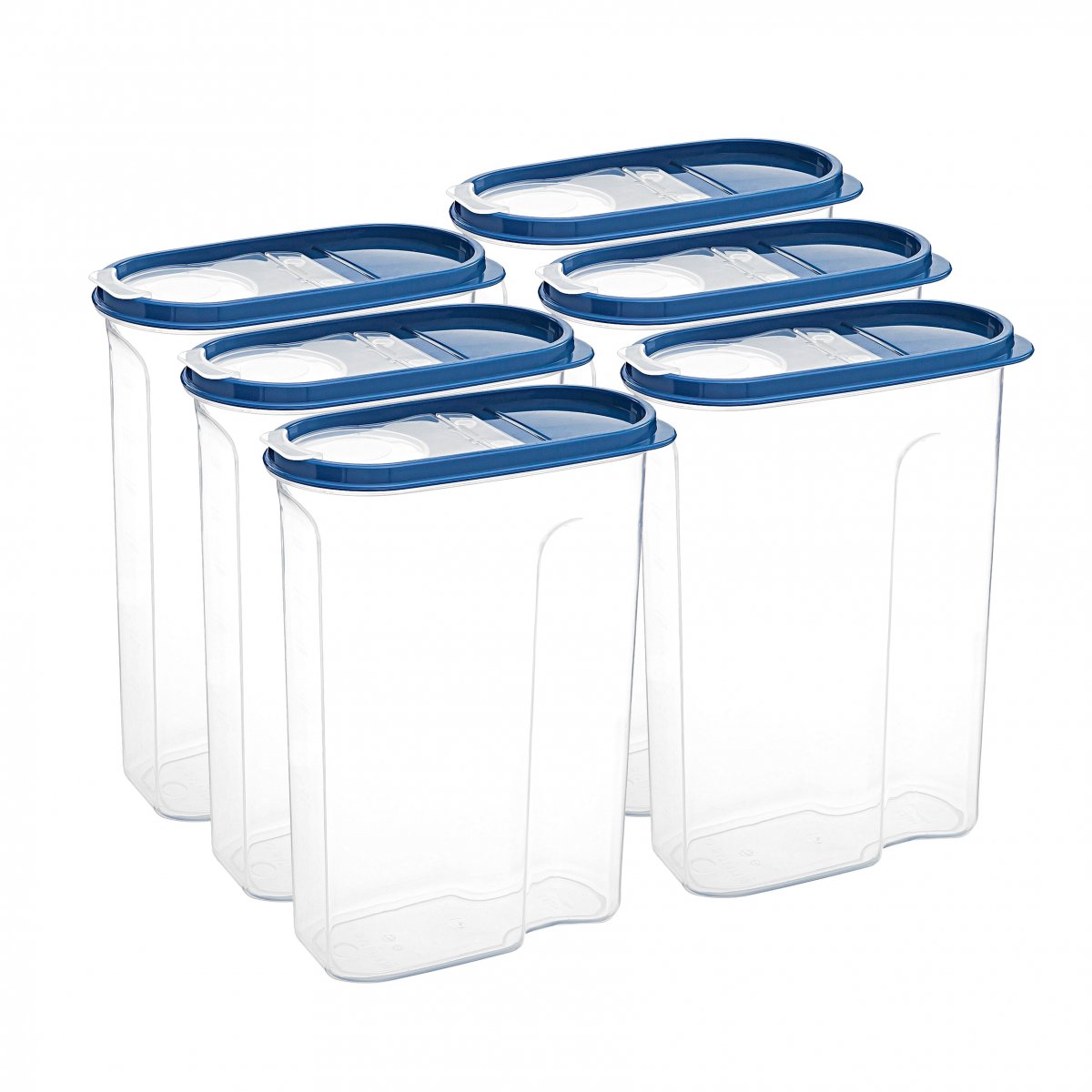 Erzak Kabı, 2,5 LT, Mavi 6'lı Set