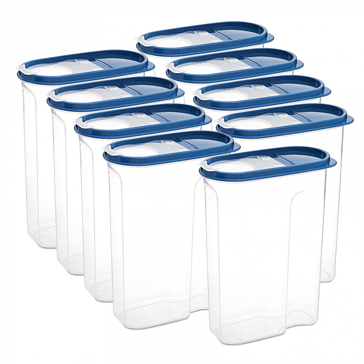 Erzak Kabı, 2,5 LT, Mavi 9'lu Set