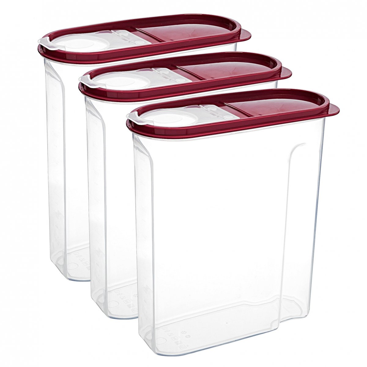 Erzak Kabı, 4 LT, Bordo 3'lü Set