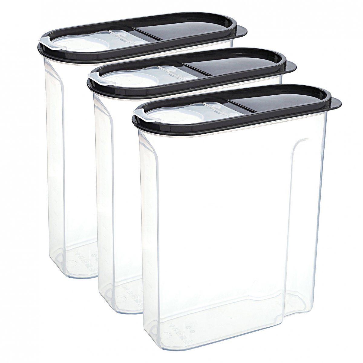 Erzak Kabı, 4 LT, Gri 3'lü Set