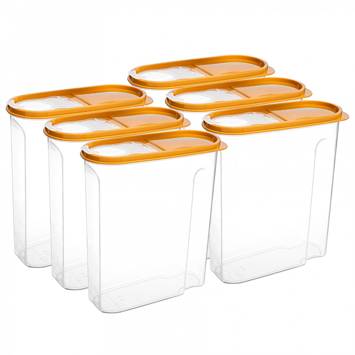 Erzak Kabı, 4 LT, Hardal 6'lı Set