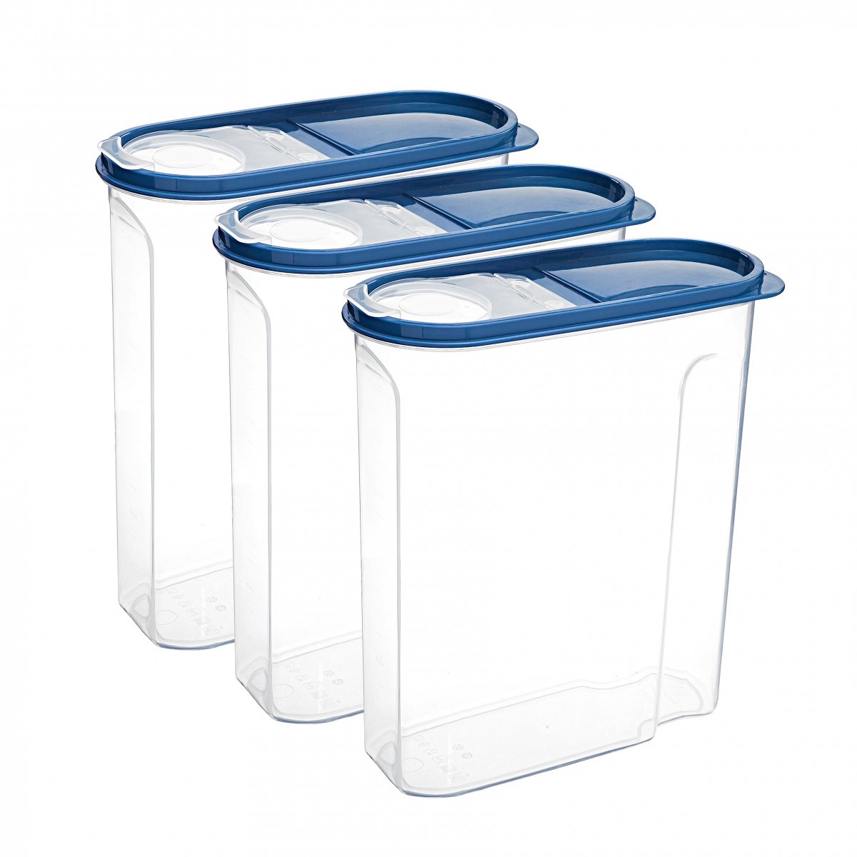 Erzak Kabı, 4 LT, Mavi 3'lü  Set