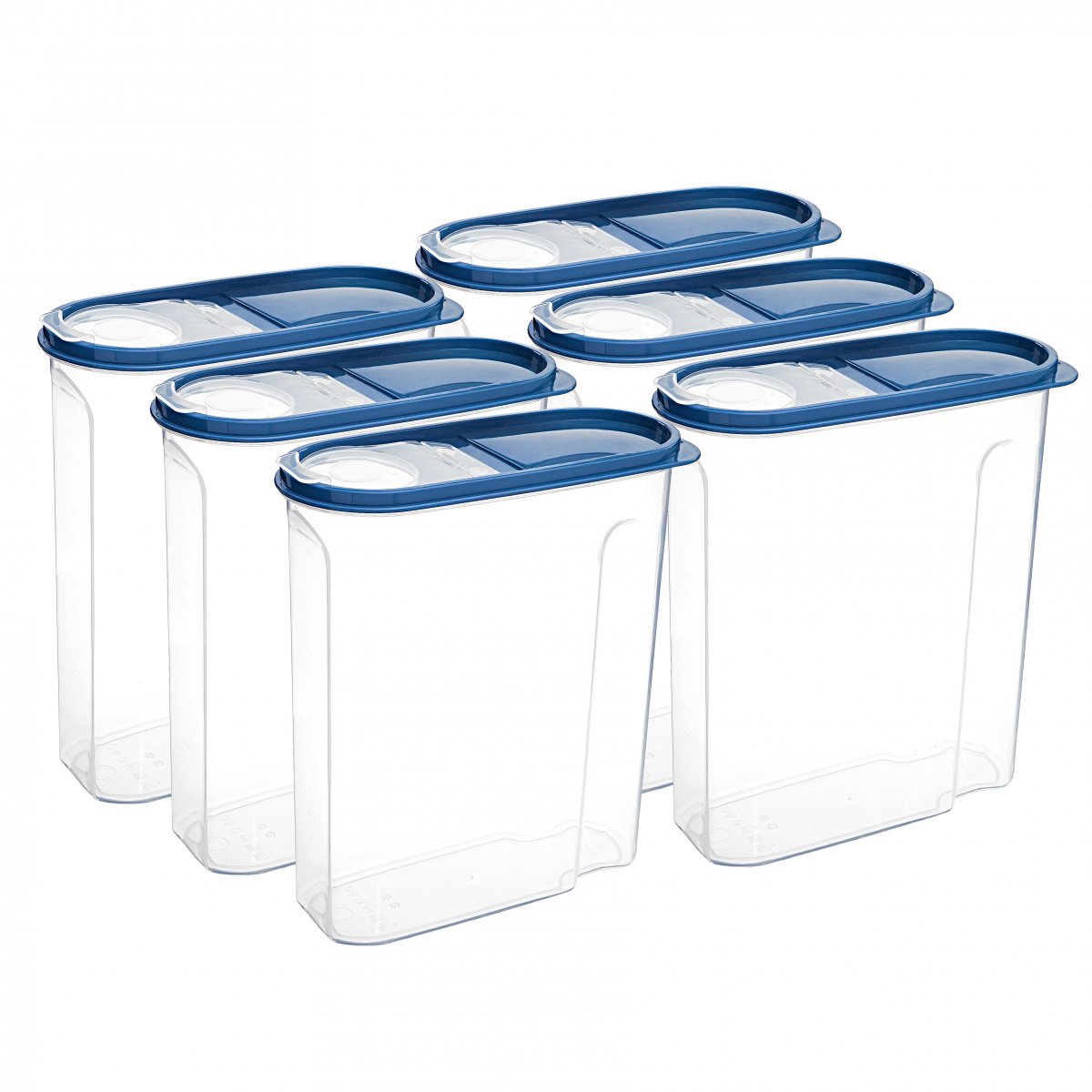 Erzak Kabı, 4 LT, Mavi 6'lı Set