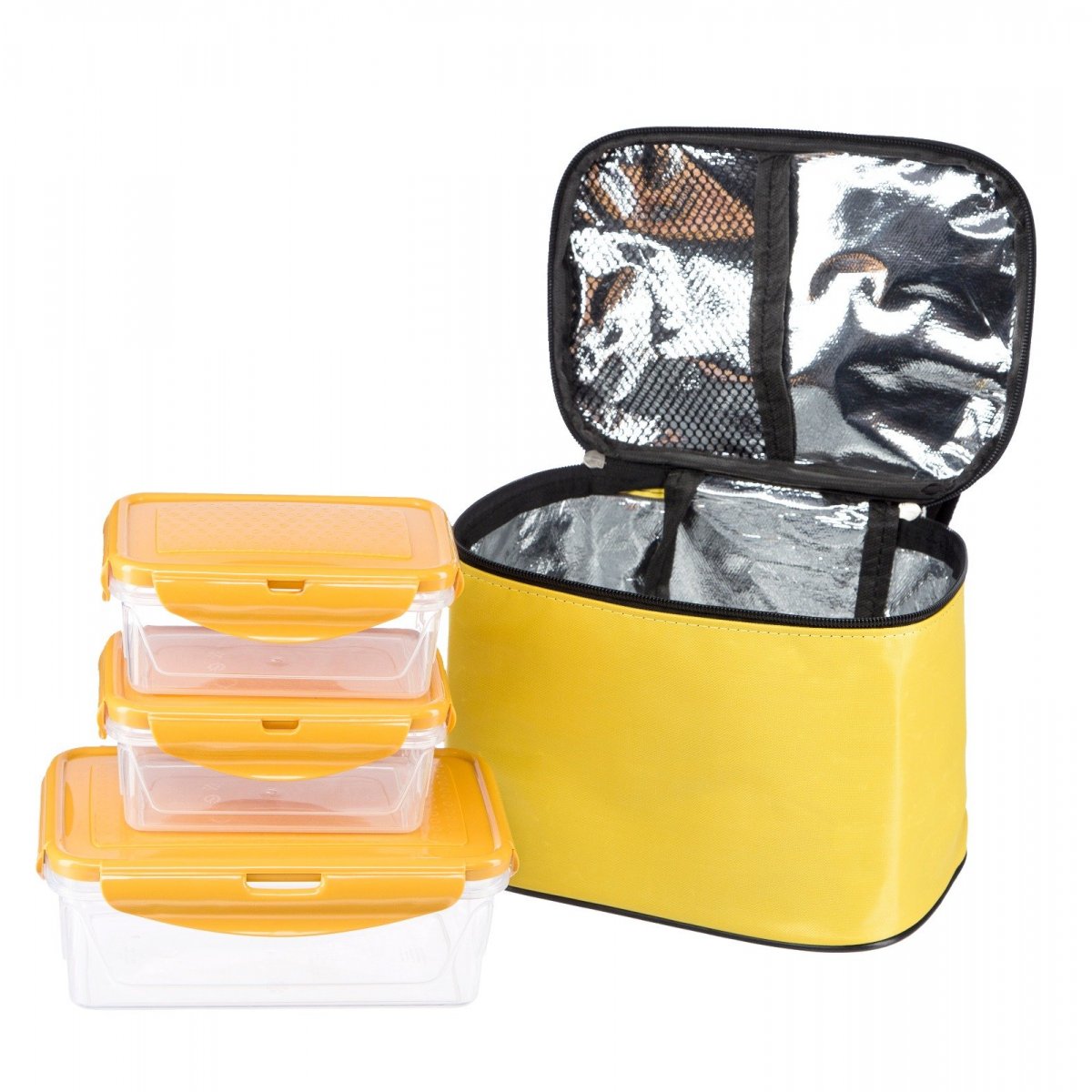 Favilla 3109-Y Favılla Termos Çanta+3 Adet Sızdırmaz Saklama Kabı (2 adet 420 ml ve bir adet 1.1 Litre Sızdırmaz Saklama Kutusu)