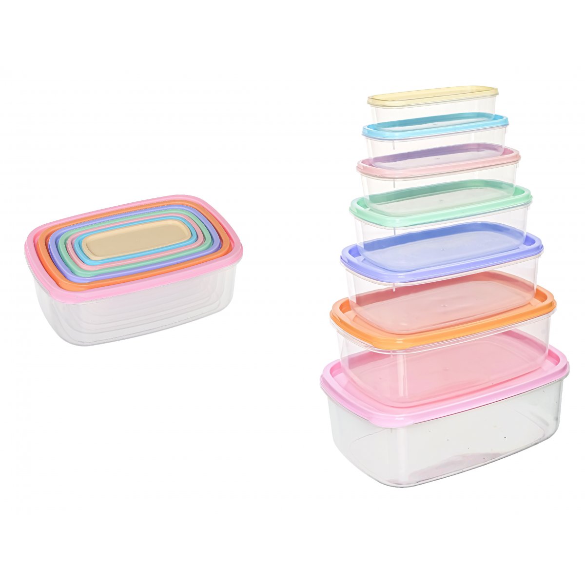 Favilla 7 Parça Dikdörtgen Saklama Kabı Seti