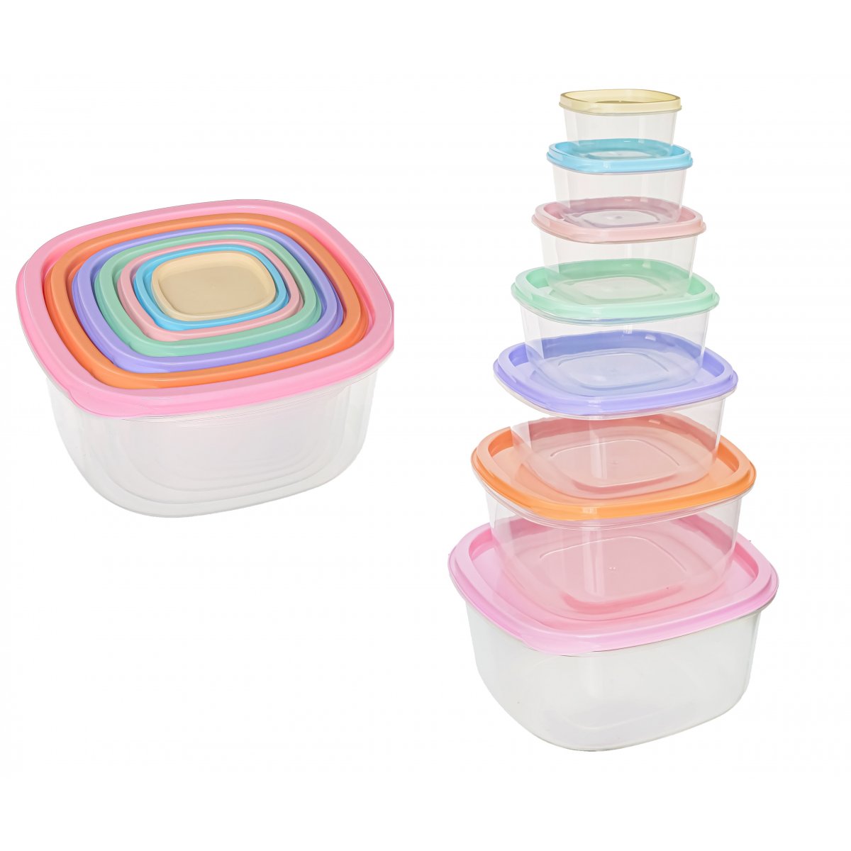 Favilla 7 Parça Kare Saklama Kabı Seti