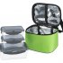 Favilla 3109 Yeşil Renkli Termos Çanta+3 Adet Sızdırmaz Saklama Kabı (2 adet 420 ml ve bir adet 1.1 Litre Sızdırmaz Saklama Kutusu)