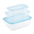 Favilla Mikrodalga Saklama Kabı 3'lü Set,  Mavi